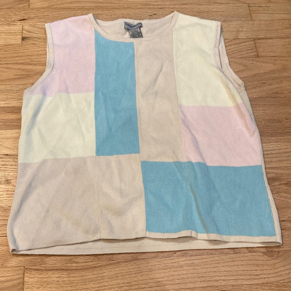 Designers Originals Pastel Patchwork Tank Top